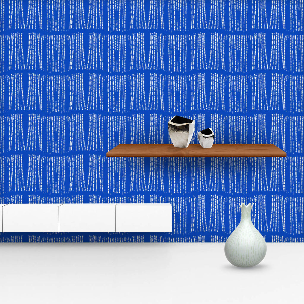 Abstract Indigo Tie Dye Batik D4 Wallpaper Roll - Wallpapers Peel & Stick - ArtzFolio.com
