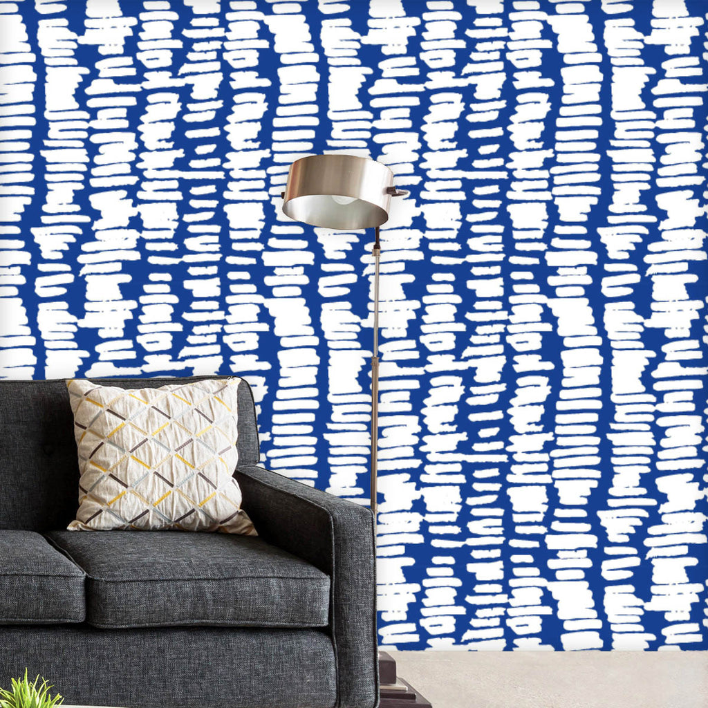 Abstract Indigo Tie Dye Batik D6 Wallpaper Roll - Wallpapers Peel & Stick - ArtzFolio.com
