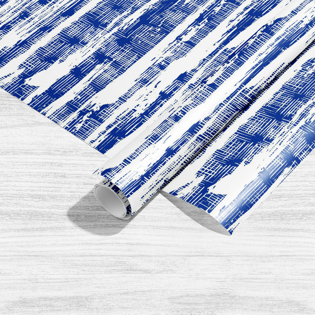 Abstract Indigo Tie Dye Batik D7 Art & Craft Gift Wrapping Paper - Wrapping Papers - ArtzFolio.com