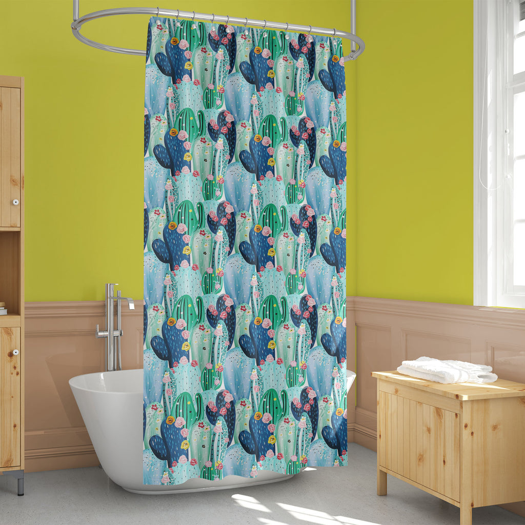 Pastel Vintage Cactuses Washable Waterproof Shower Curtain-Shower Curtains-CUR_SH_EL-IC 5016539 IC 5016539, Abstract Expressionism, Abstracts, Ancient, Black and White, Botanical, Decorative, Digital, Digital Art, Drawing, Fashion, Floral, Flowers, Graphic, Historical, Illustrations, Medieval, Mexican, Nature, Patterns, Retro, Scenic, Semi Abstract, Signs, Signs and Symbols, Tropical, Vintage, Watercolour, White, pastel, cactuses, washable, waterproof, shower, curtain, watercolor, pattern, cactus, seamless,