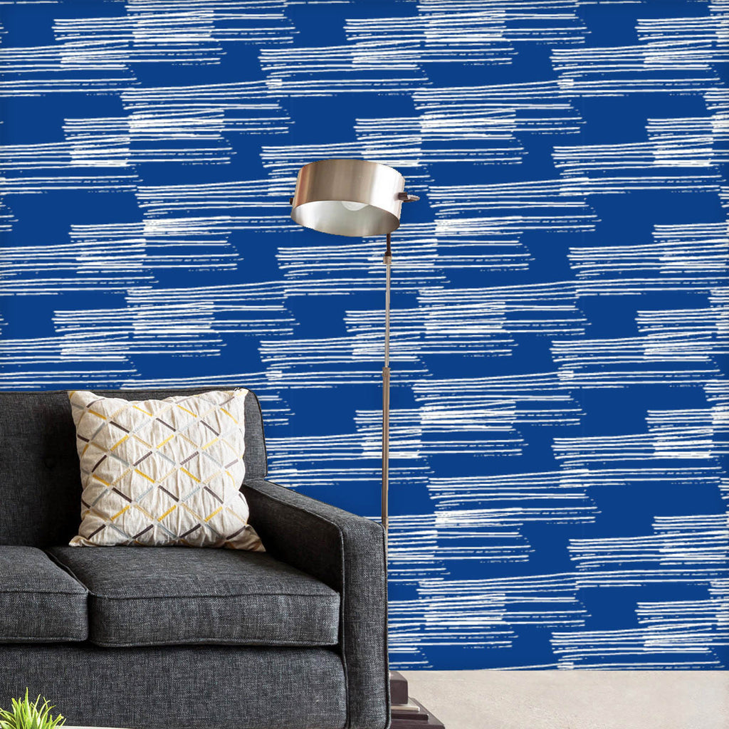 Abstract Indigo Tie Dye Batik D8 Wallpaper Roll - Wallpapers Peel & Stick - ArtzFolio.com