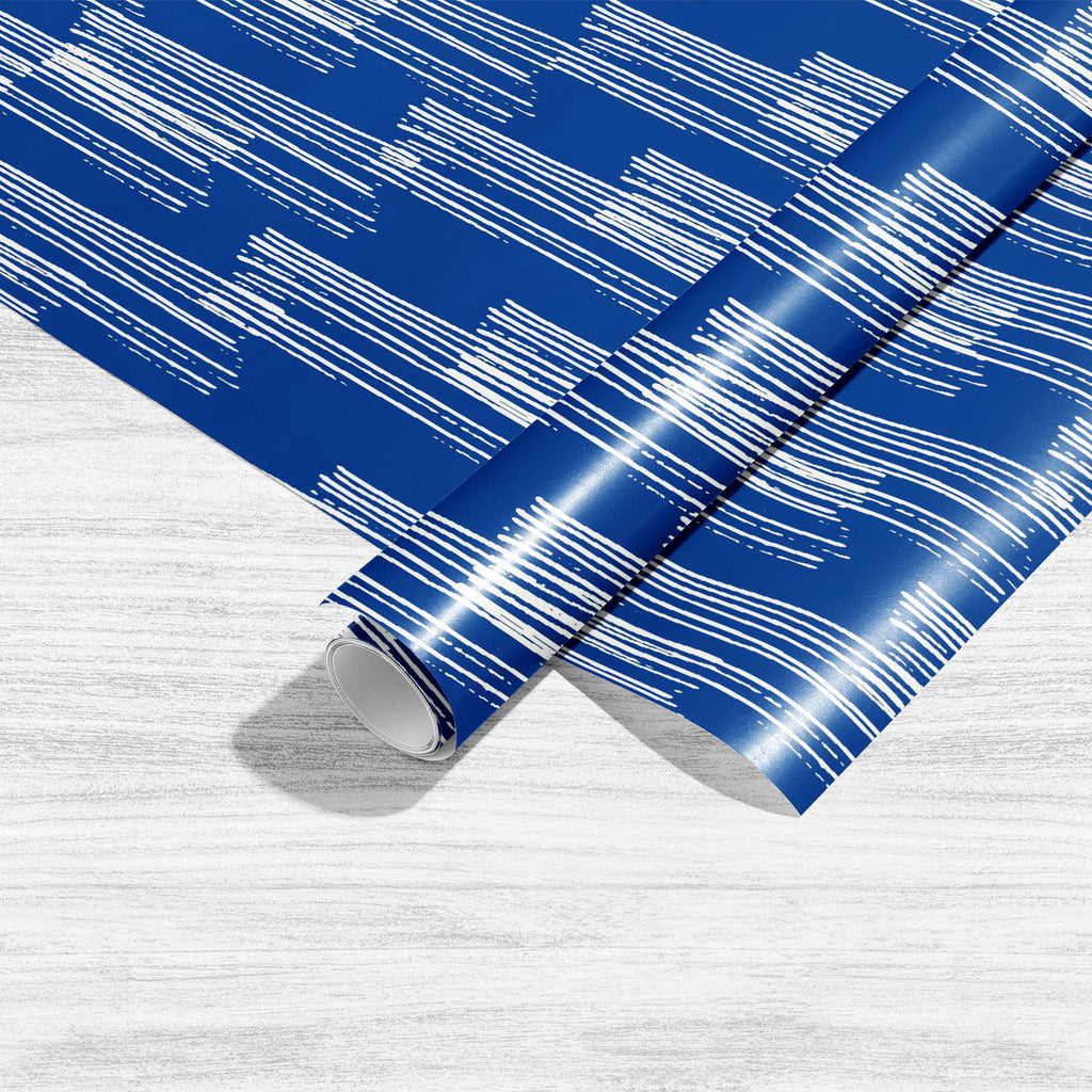 Abstract Indigo Tie Dye Batik D8 Art & Craft Gift Wrapping Paper - Wrapping Papers - ArtzFolio.com