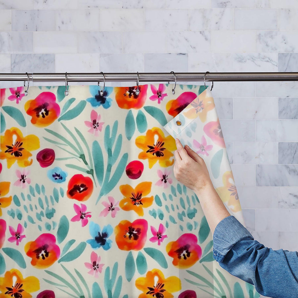Watercolor Floral Pattern D45 Washable Waterproof Shower Curtain-Shower Curtains-CUR_SH_EL-IC 5016551 IC 5016551, Art and Paintings, Botanical, Floral, Flowers, Gouache, Illustrations, Nature, Patterns, Scenic, Signs, Signs and Symbols, Watercolour, watercolor, pattern, d45, washable, waterproof, shower, curtain, delicate, ranunculus, seamless, texture, art, backdrop, background, beige, design, flower, garden, illustration, leaf, paint, paper, pink, purple, simple, spring, summer, teal, wallpaper, wrapping,