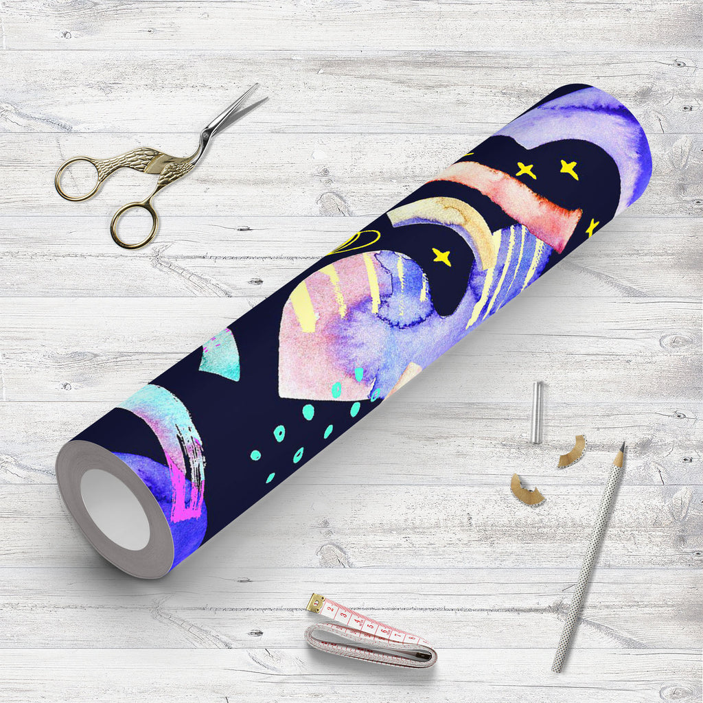 Abstract Watercolor Shapes D1 Wallpaper Roll - Wallpapers Peel & Stick - ArtzFolio.com