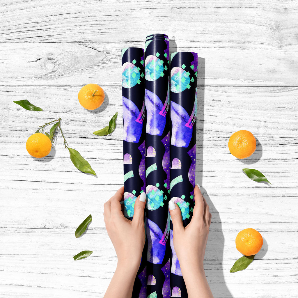 Abstract Watercolor Shapes D1 Art & Craft Gift Wrapping Paper - Wrapping Papers - ArtzFolio.com