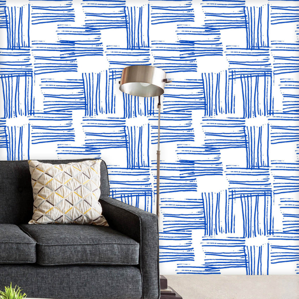 Abstract Indigo Tie Dye Batik D11 Wallpaper Roll - Wallpapers Peel & Stick - ArtzFolio.com