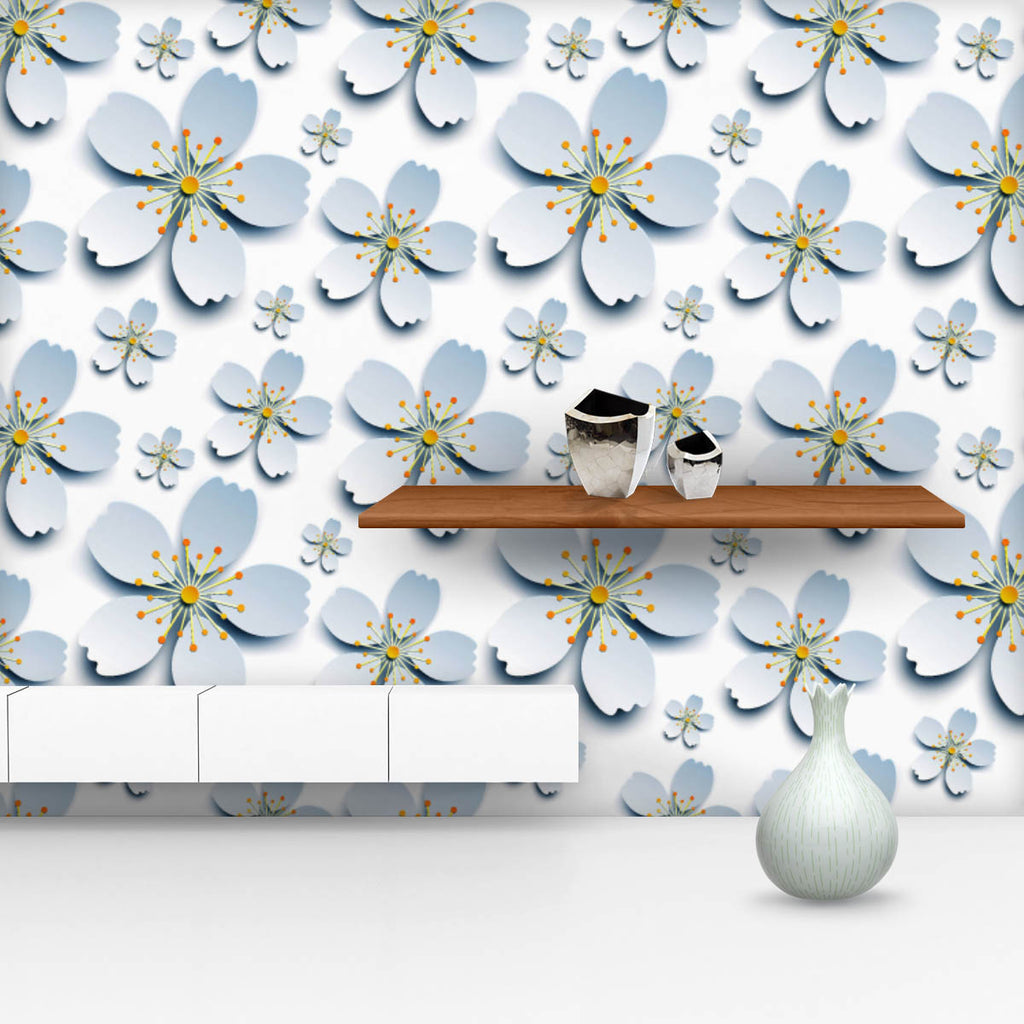 3D Sakura Floral Wallpaper Roll - Wallpapers Peel & Stick - ArtzFolio.com