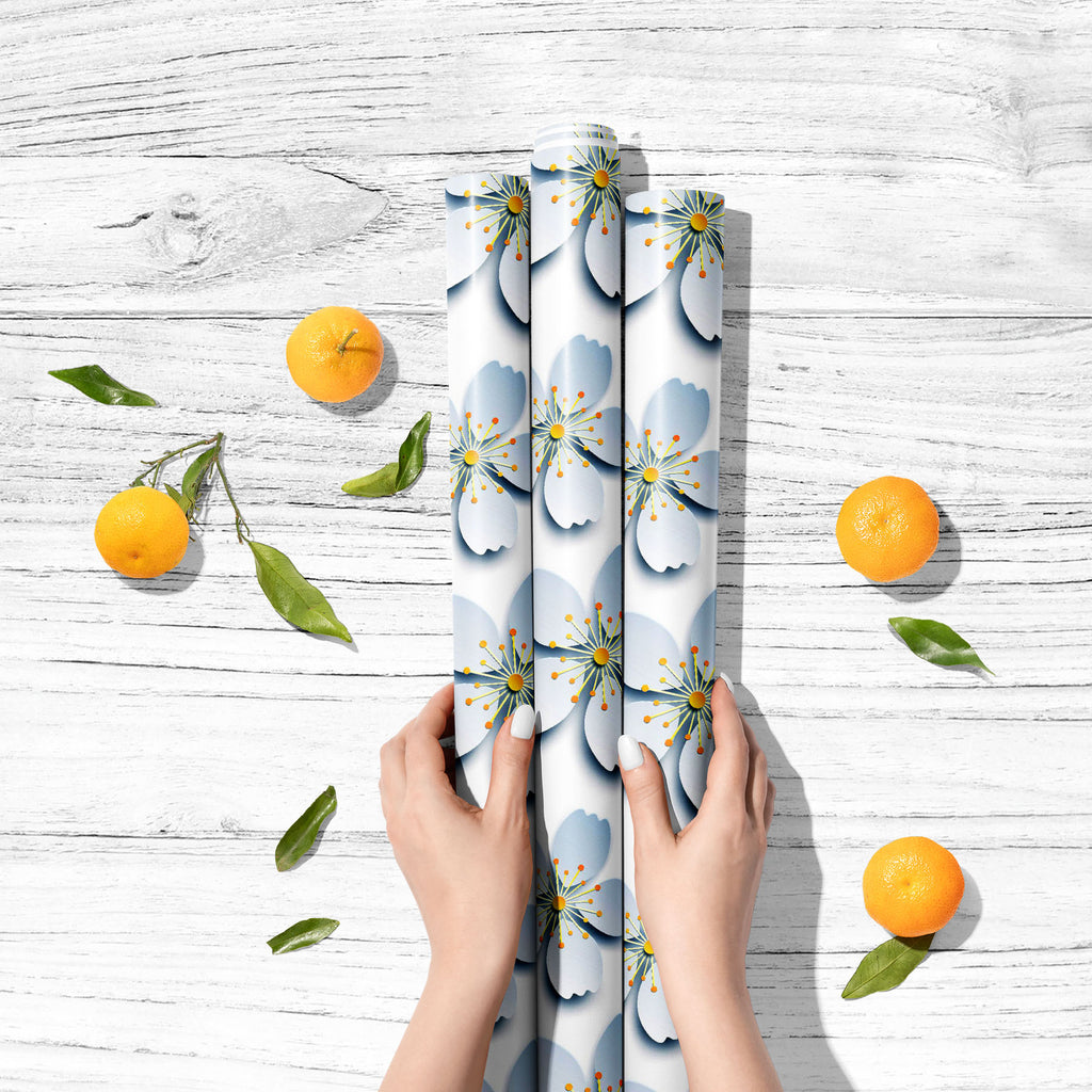 3D Sakura Floral Art & Craft Gift Wrapping Paper - Wrapping Papers - ArtzFolio.com