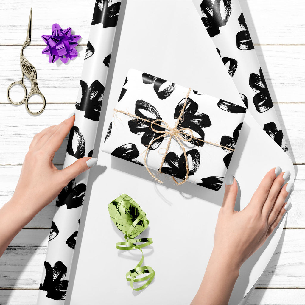 Abstract Brush Stroke D28 Art & Craft Gift Wrapping Paper - Wrapping Papers - ArtzFolio.com