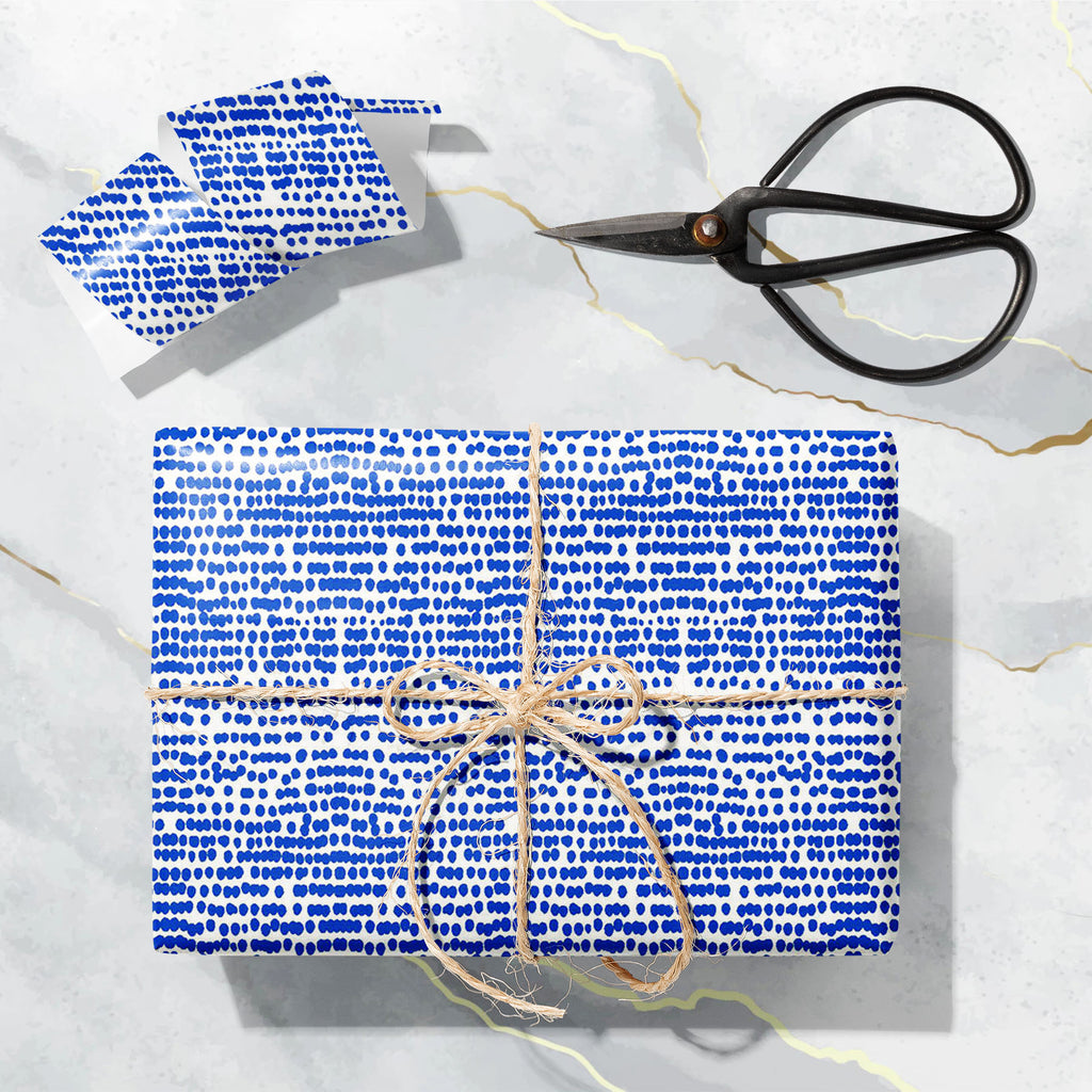 Abstract Indigo Tie Dye Batik D13 Art & Craft Gift Wrapping Paper - Wrapping Papers - ArtzFolio.com