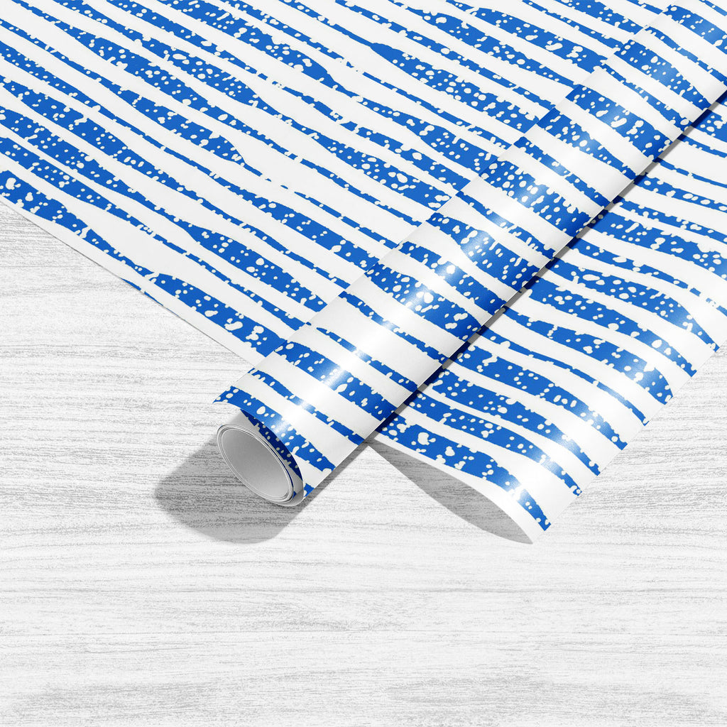 Abstract Indigo Tie Dye Batik D14 Art & Craft Gift Wrapping Paper - Wrapping Papers - ArtzFolio.com