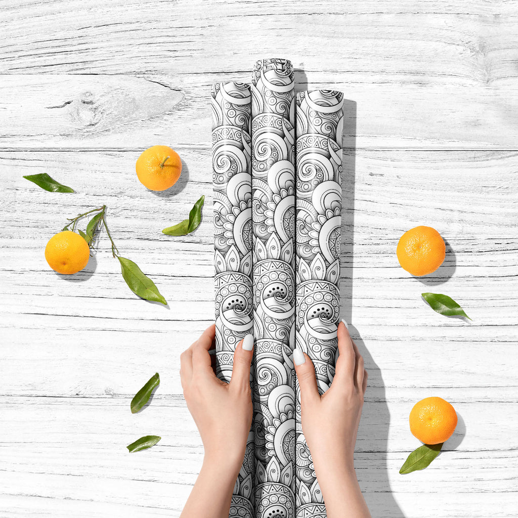 Floral Art Pattern D2 Art & Craft Gift Wrapping Paper-Wrapping Papers-WRP_PP-IC 5016587 IC 5016587, 3D, Abstract Expressionism, Abstracts, Adult, Art and Paintings, Black and White, Bohemian, Books, Botanical, Culture, Ethnic, Floral, Flowers, Geometric Abstraction, Illustrations, Nature, Paisley, Patterns, Scenic, Semi Abstract, Signs, Signs and Symbols, Traditional, Tribal, White, World Culture, art, pattern, d2, craft, gift, wrapping, paper, book, texture, page, seamless, wallpaper, ornament, vector, abs