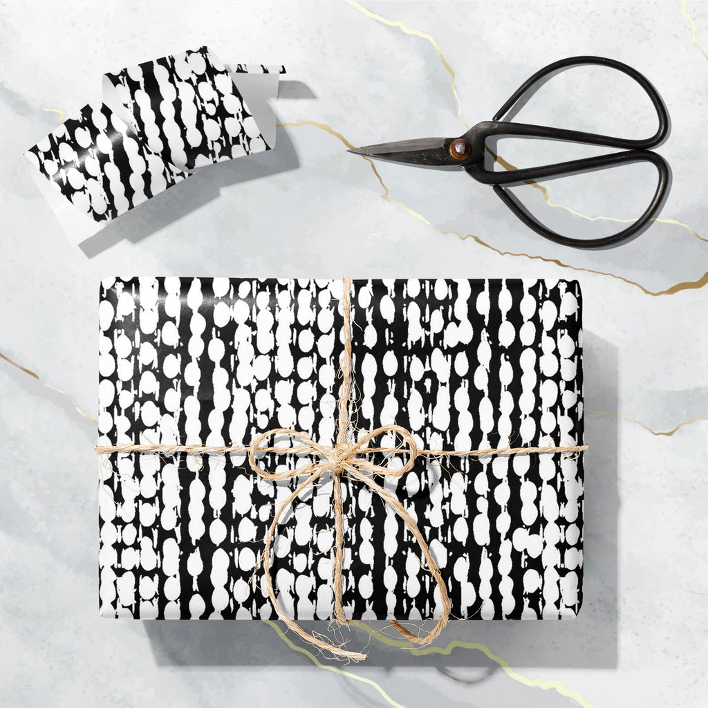 Abstract Indigo Tie Dye Batik D15 Art & Craft Gift Wrapping Paper - Wrapping Papers - ArtzFolio.com