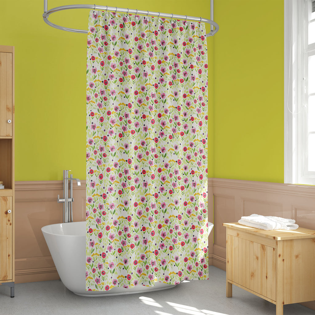Watercolor Floral Pattern D50 Washable Waterproof Shower Curtain-Shower Curtains-CUR_SH_EL-IC 5016607 IC 5016607, Art and Paintings, Botanical, Floral, Flowers, Gouache, Illustrations, Nature, Patterns, Scenic, Signs, Signs and Symbols, Watercolour, watercolor, pattern, d50, washable, waterproof, shower, curtain, mini, art, backdrop, background, beige, berries, cute, decoration, design, flower, garden, grass, green, illustration, leaf, paint, paper, pink, purple, seamless, spring, summer, texture, tiny, wal