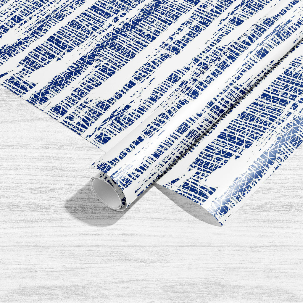 Abstract Indigo Tie Dye Batik D16 Art & Craft Gift Wrapping Paper - Wrapping Papers - ArtzFolio.com
