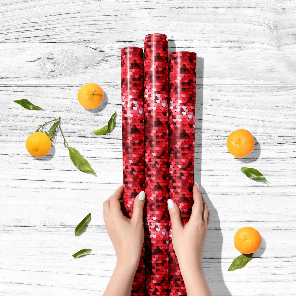Red Sequins Art & Craft Gift Wrapping Paper-Wrapping Papers-WRP_PP-IC 5016613 IC 5016613, 3D, Black, Black and White, Circle, Fashion, Festivals and Occasions, Festive, Illustrations, Patterns, Metallic, red, sequins, art, craft, gift, wrapping, paper, pattern, seamless, paillettes, glitter, sparkle, texture, dress, material, textile, backdrop, background, beaded, bright, celebration, circles, closeup, cloth, decoration, fabric, glamour, glamourous, glittering, glow, glowing, grey, light, luxurious, luxury,