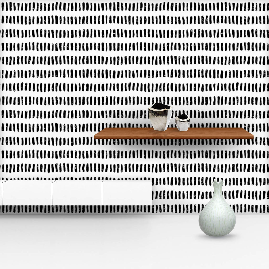 Abstract Doodle Line Lattice Wallpaper Roll - Wallpapers Peel & Stick - ArtzFolio.com