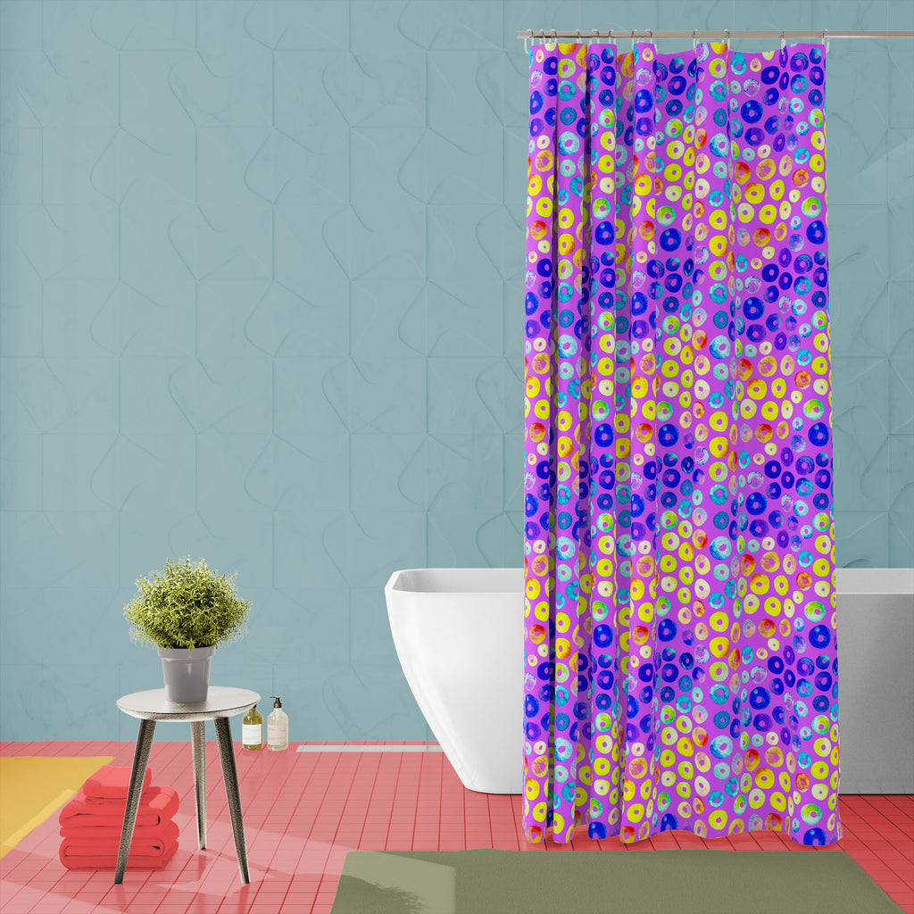 Colorful Circles D3 Washable Waterproof Shower Curtain-Shower Curtains-CUR_SH_EL-IC 5016626 IC 5016626, 70s, 80s, Abstract Expressionism, Abstracts, Art and Paintings, Circle, Digital, Digital Art, Dots, Drawing, Fashion, Geometric, Geometric Abstraction, Graphic, Illustrations, Patterns, Semi Abstract, Signs, Signs and Symbols, Watercolour, colorful, circles, d3, washable, waterproof, shower, curtain, abstract, art, artwork, background, blot, blotch, brush, chaos, color, cool, cover, creative, design, drop
