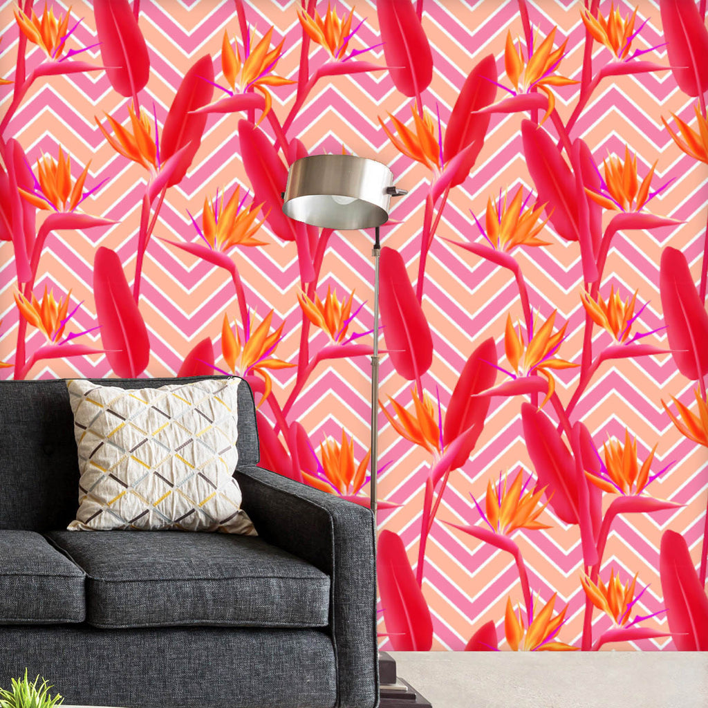 Bird of Paradise Tropical Crane Flower D2 Wallpaper Roll-Wallpapers Peel & Stick-WAL_PA-IC 5016640 IC 5016640, African, Birds, Botanical, Drawing, Floral, Flowers, Geometric, Geometric Abstraction, Illustrations, Nature, Patterns, Scenic, Signs, Signs and Symbols, Stripes, Tropical, bird, of, paradise, crane, flower, d2, wallpaper, roll, backdrop, background, beautiful, bloom, blossom, bright, colorful, cute, decoration, design, exotic, fabric, jungle, leaves, leaf, natural, pattern, pink, plant, purple, re