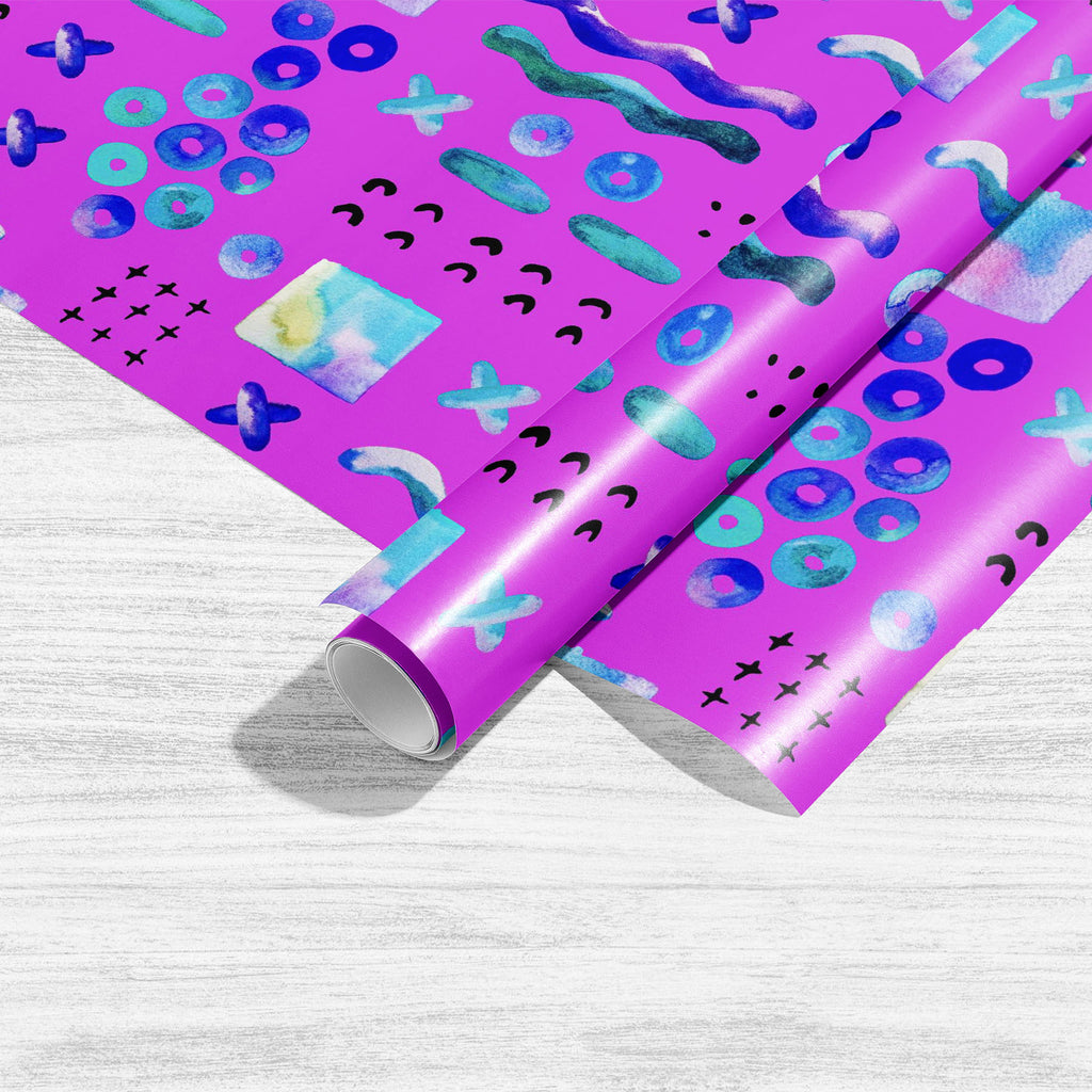Abstract Watercolor Shapes D4 Art & Craft Gift Wrapping Paper - Wrapping Papers - ArtzFolio.com