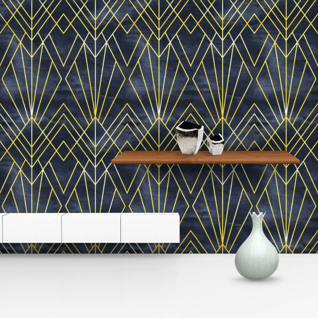 Geometric Pattern D38 Wallpaper Roll-Wallpapers Peel & Stick-WAL_PA-IC 5016645 IC 5016645, Art and Paintings, Art Deco, Geometric, Geometric Abstraction, Illustrations, Modern Art, Patterns, Retro, Signs, Signs and Symbols, pattern, d38, wallpaper, roll, art, gold, seamless, background, classic, design, backdrop, dark, deco, blue, decoration, elegant, fine, line, golden, illustration, modern, ornament, simple, subtle, texture, wrapping, paper, artzfolio, wallpapers for bedroom, wall papers full sheet for li