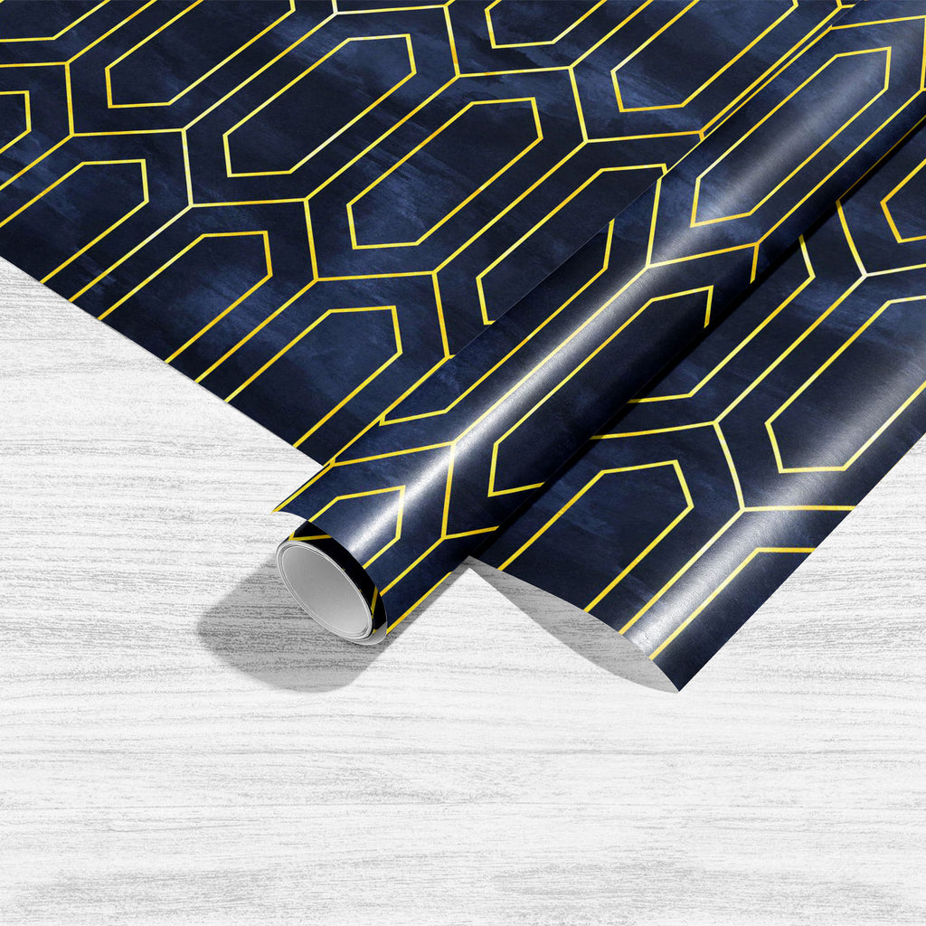 Geometric Pattern D45 Art & Craft Gift Wrapping Paper-Wrapping Papers-WRP_PP-IC 5016652 IC 5016652, Art and Paintings, Art Deco, Geometric, Geometric Abstraction, Illustrations, Modern Art, Patterns, Retro, Signs, Signs and Symbols, pattern, d45, art, craft, gift, wrapping, paper, texture, gold, wallpaper, deco, background, backdrop, blue, classic, dark, decoration, design, elegant, fine, line, golden, illustration, modern, ornament, seamless, simple, subtle, artzfolio, wrapping paper, gift wrapping paper, 