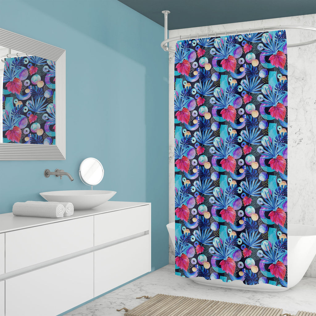Watercolor Tropical Washable Waterproof Shower Curtain-Shower Curtains-CUR_SH_EL-IC 5016653 IC 5016653, Abstract Expressionism, Abstracts, Art and Paintings, Botanical, Circle, Digital, Digital Art, Dots, Floral, Flowers, Geometric, Geometric Abstraction, Graphic, Illustrations, Nature, Patterns, Semi Abstract, Signs, Signs and Symbols, Stripes, Tropical, Watercolour, watercolor, washable, waterproof, shower, curtain, background, flower, pattern, abstract, arc, art, ball, bauhaus, bend, blotch, brush, color