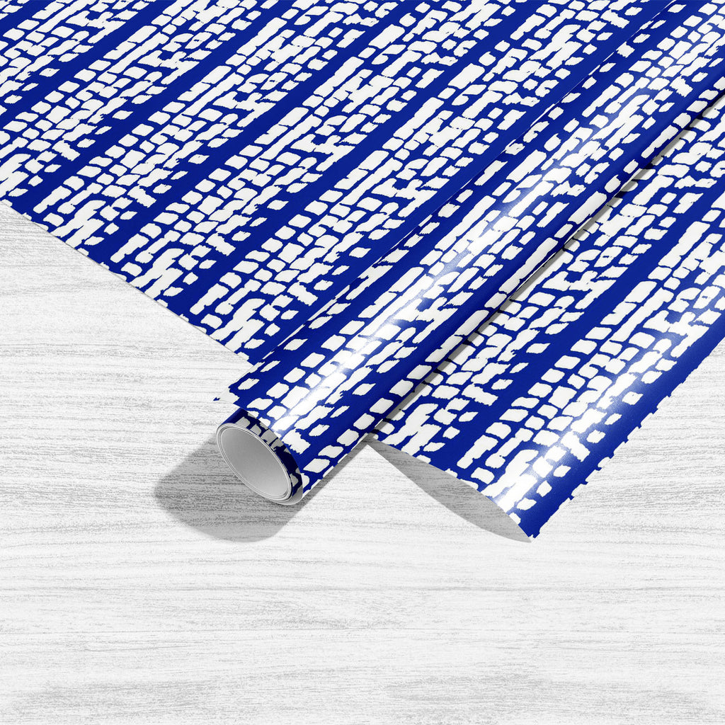 Abstract Indigo Tie Dye Batik D17 Art & Craft Gift Wrapping Paper - Wrapping Papers - ArtzFolio.com