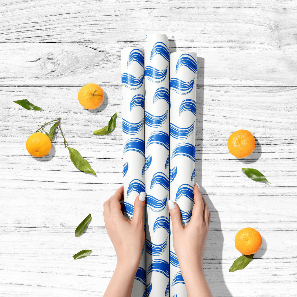 Abstract Waves D15 Art & Craft Gift Wrapping Paper - Wrapping Papers - ArtzFolio.com