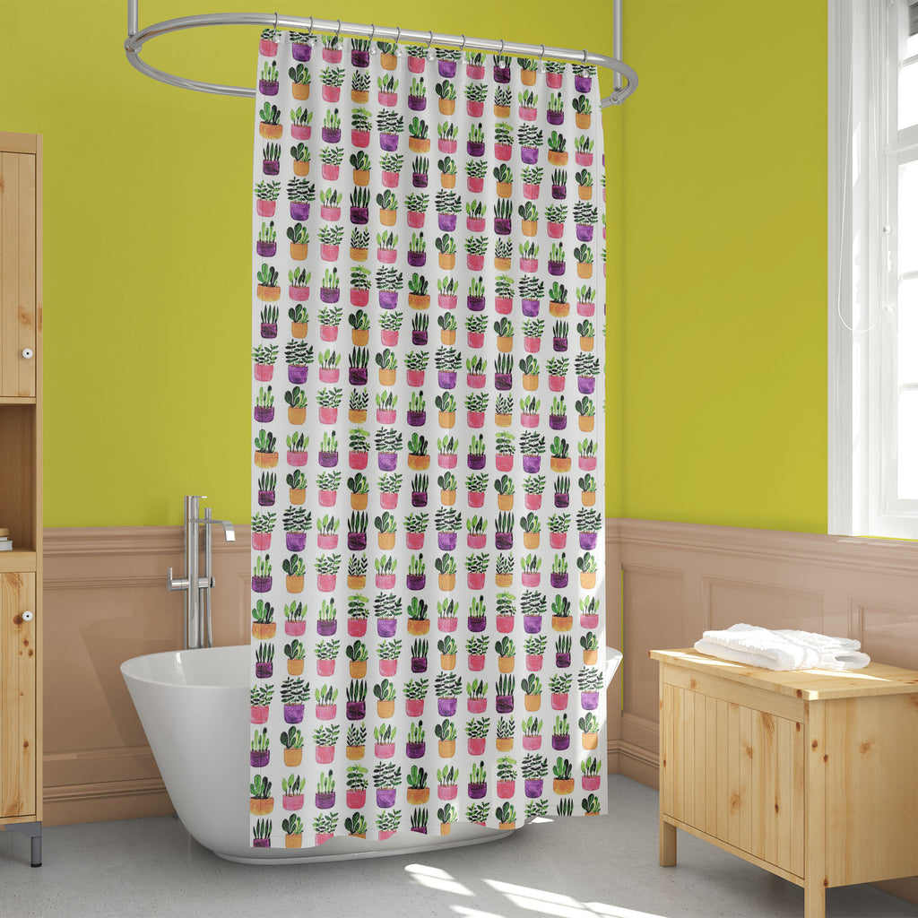 Colorful Plants Pots Washable Waterproof Shower Curtain-Shower Curtains-CUR_SH_EL-IC 5016679 IC 5016679, Art and Paintings, Botanical, Culture, Drawing, Ethnic, Floral, Flowers, Hearts, Hobbies, Icons, Illustrations, Love, Nature, Patterns, Romance, Scenic, Sketches, Traditional, Tribal, Watercolour, Wooden, World Culture, colorful, plants, pots, washable, waterproof, shower, curtain, agriculture, background, basket, boots, box, branch, bucket, cactus, can, collection, cute, decoration, equipment, farm, flo