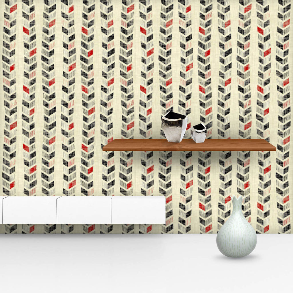 Abstract Chevron Pattern D3 Wallpaper Roll - Wallpapers Peel & Stick - ArtzFolio.com