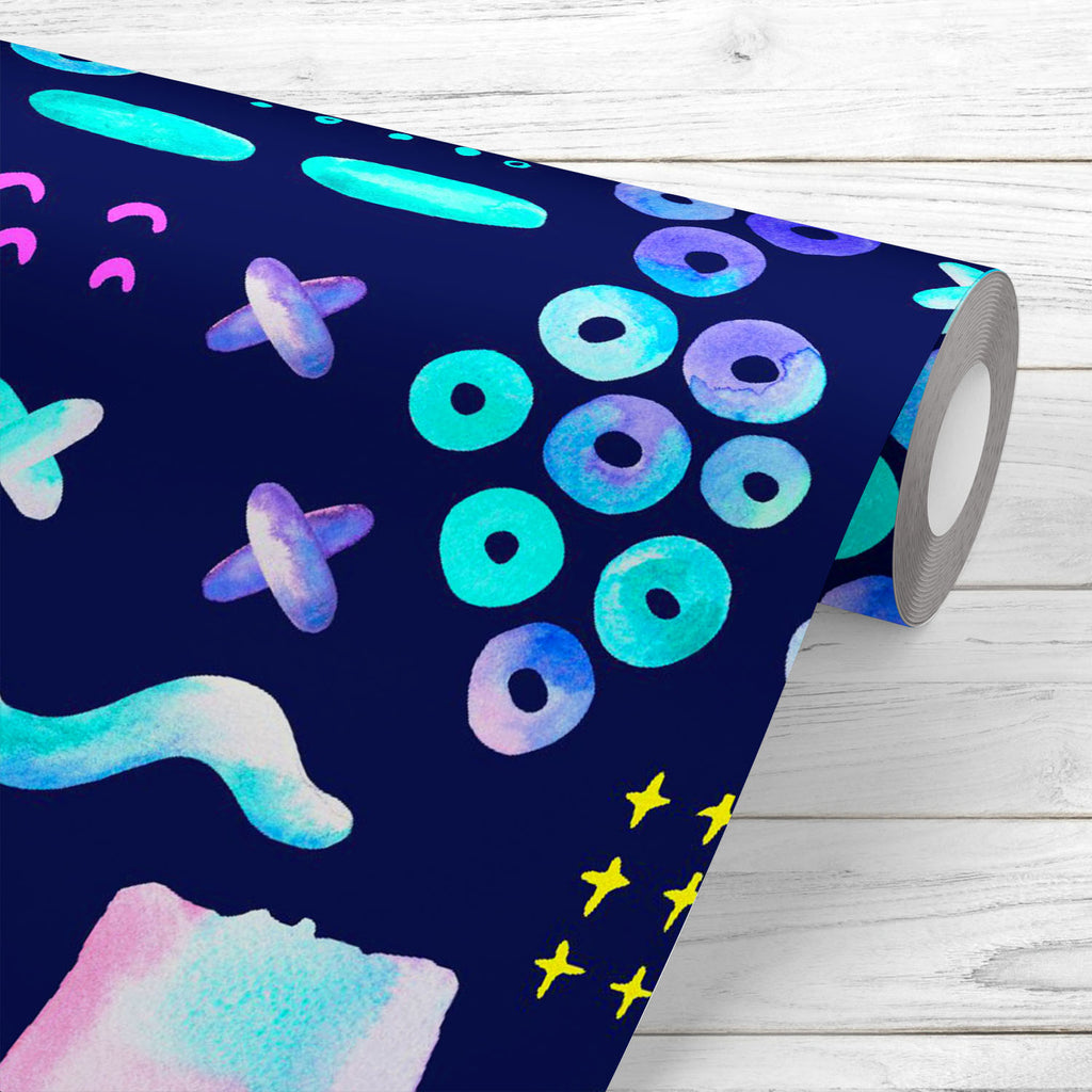 Abstract Watercolor Shapes D5 Wallpaper Roll - Wallpapers Peel & Stick - ArtzFolio.com