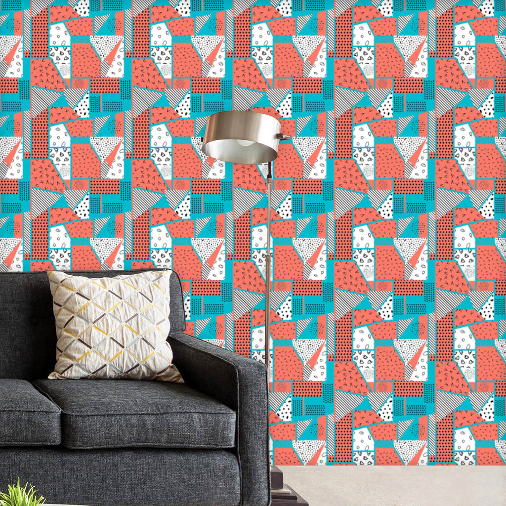 Abstract Patchwork Art D2 Wallpaper Roll - Wallpapers Peel & Stick - ArtzFolio.com