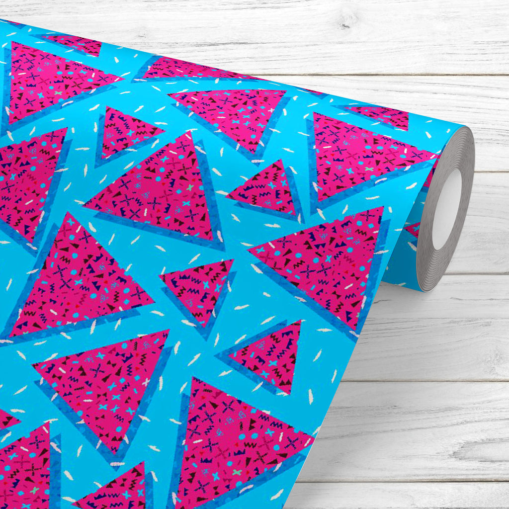 Retro Geometric Shapes Wallpaper Roll-Wallpapers Peel & Stick-WAL_PA-IC 5016706 IC 5016706, 3D, 80s, 90s, Abstract Expressionism, Abstracts, Ancient, Arrows, Art and Paintings, Black and White, Decorative, Dots, Fashion, Geometric, Geometric Abstraction, Hipster, Historical, Illustrations, Medieval, Patterns, Retro, Semi Abstract, Signs, Signs and Symbols, Triangles, Vintage, White, shapes, wallpaper, roll, 1980, 80, abstract, arrow, art, backdrop, background, blue, colorful, cool, creative, crown, dashes, 