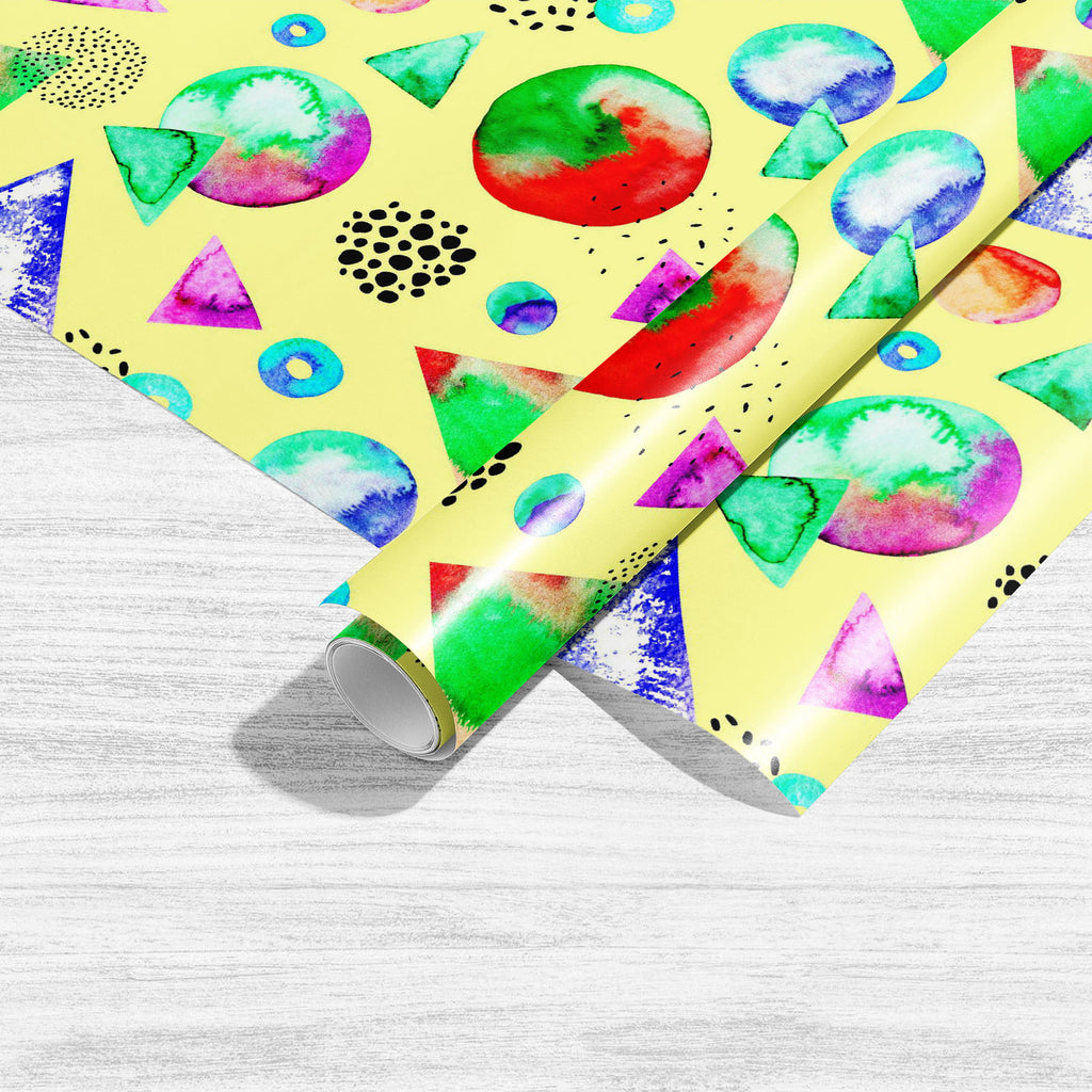 Abstract Watercolor Shapes D6 Art & Craft Gift Wrapping Paper - Wrapping Papers - ArtzFolio.com