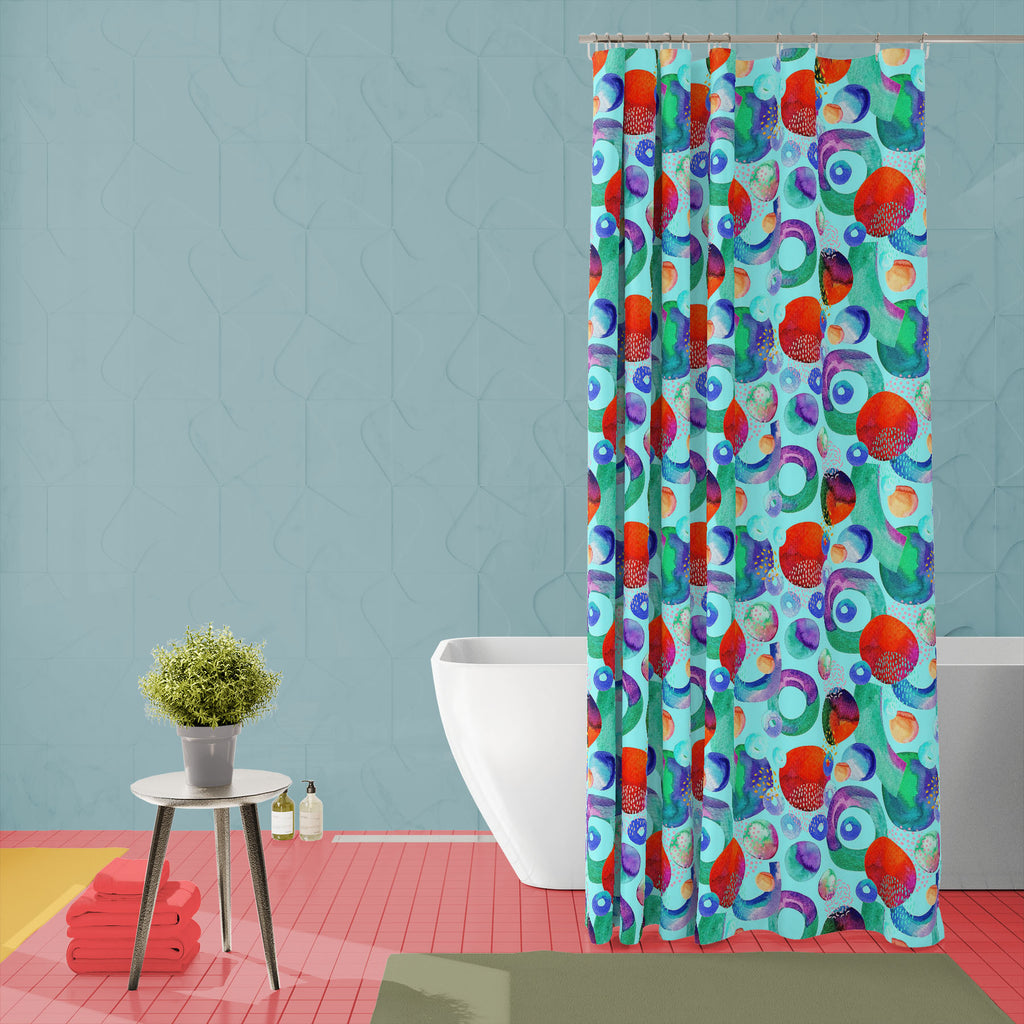 Artistic Watercolor Shapes Washable Waterproof Shower Curtain-Shower Curtains-CUR_SH_EL-IC 5016714 IC 5016714, Abstract Expressionism, Abstracts, Art and Paintings, Circle, Digital, Digital Art, Dots, Drawing, Fashion, Geometric, Geometric Abstraction, Graphic, Illustrations, Minimalism, Patterns, Retro, Semi Abstract, Signs, Signs and Symbols, Stripes, Watercolour, artistic, watercolor, shapes, washable, waterproof, shower, curtain, abstract, pattern, arc, art, artwork, background, bauhaus, bend, blot, blo