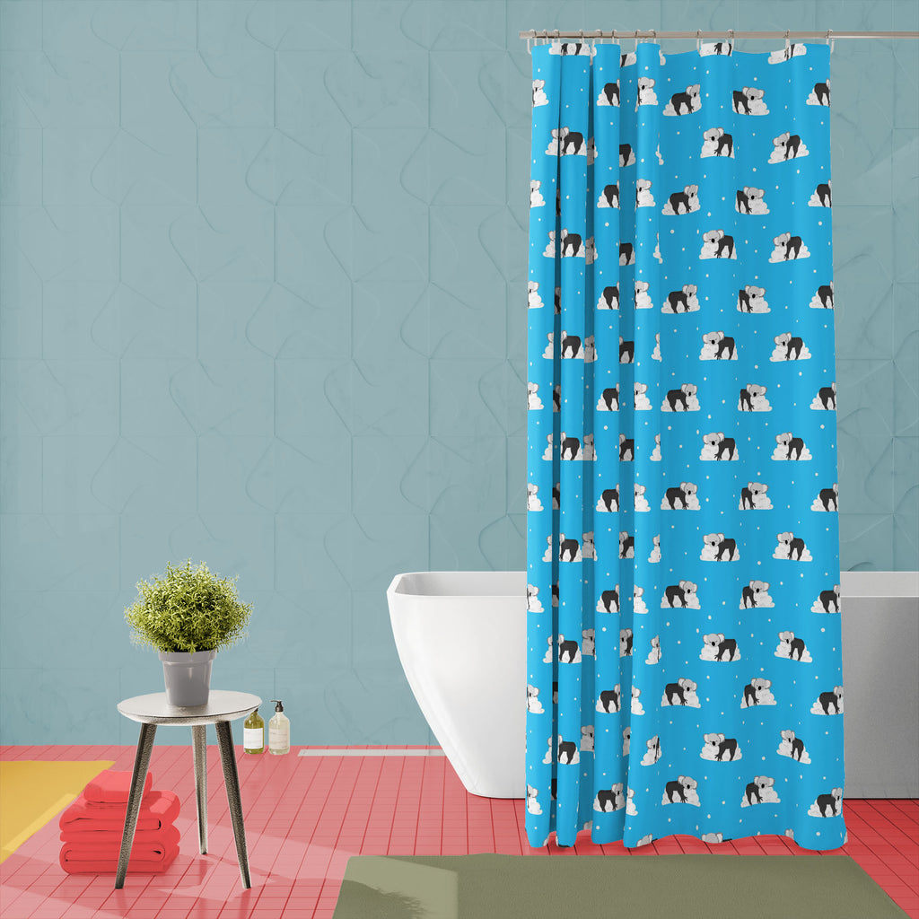 Sleeping Koala Bears on Clouds Washable Waterproof Shower Curtain-Shower Curtains-CUR_SH_EL-IC 5016727 IC 5016727, Animals, Animated Cartoons, Baby, Black and White, Caricature, Cartoons, Children, Decorative, Illustrations, Kids, Patterns, Signs, Signs and Symbols, White, sleeping, koala, bears, on, clouds, washable, waterproof, shower, curtain, cute, pattern, seamless, adorable, australian, background, bear, blue, cartoon, child, cloud, design, fabric, fun, happy, illustration, isolated, print, style, tex