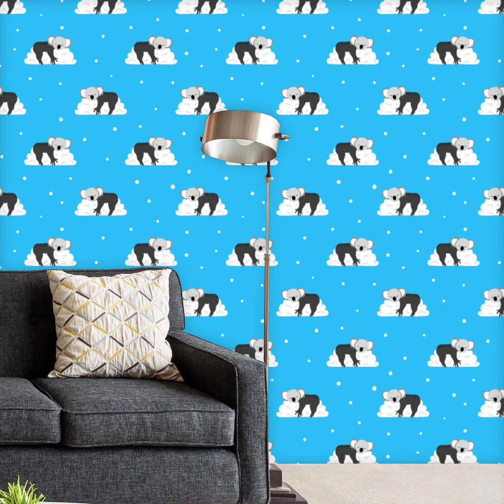 Sleeping Koala Bears on Clouds Wallpaper Roll-Wallpapers Peel & Stick-WAL_PA-IC 5016727 IC 5016727, Animals, Animated Cartoons, Baby, Black and White, Caricature, Cartoons, Children, Decorative, Illustrations, Kids, Patterns, Signs, Signs and Symbols, White, sleeping, koala, bears, on, clouds, wallpaper, roll, cute, pattern, seamless, adorable, australian, background, bear, blue, cartoon, child, cloud, design, fabric, fun, happy, illustration, isolated, print, style, textile, vector, artzfolio, wallpapers f
