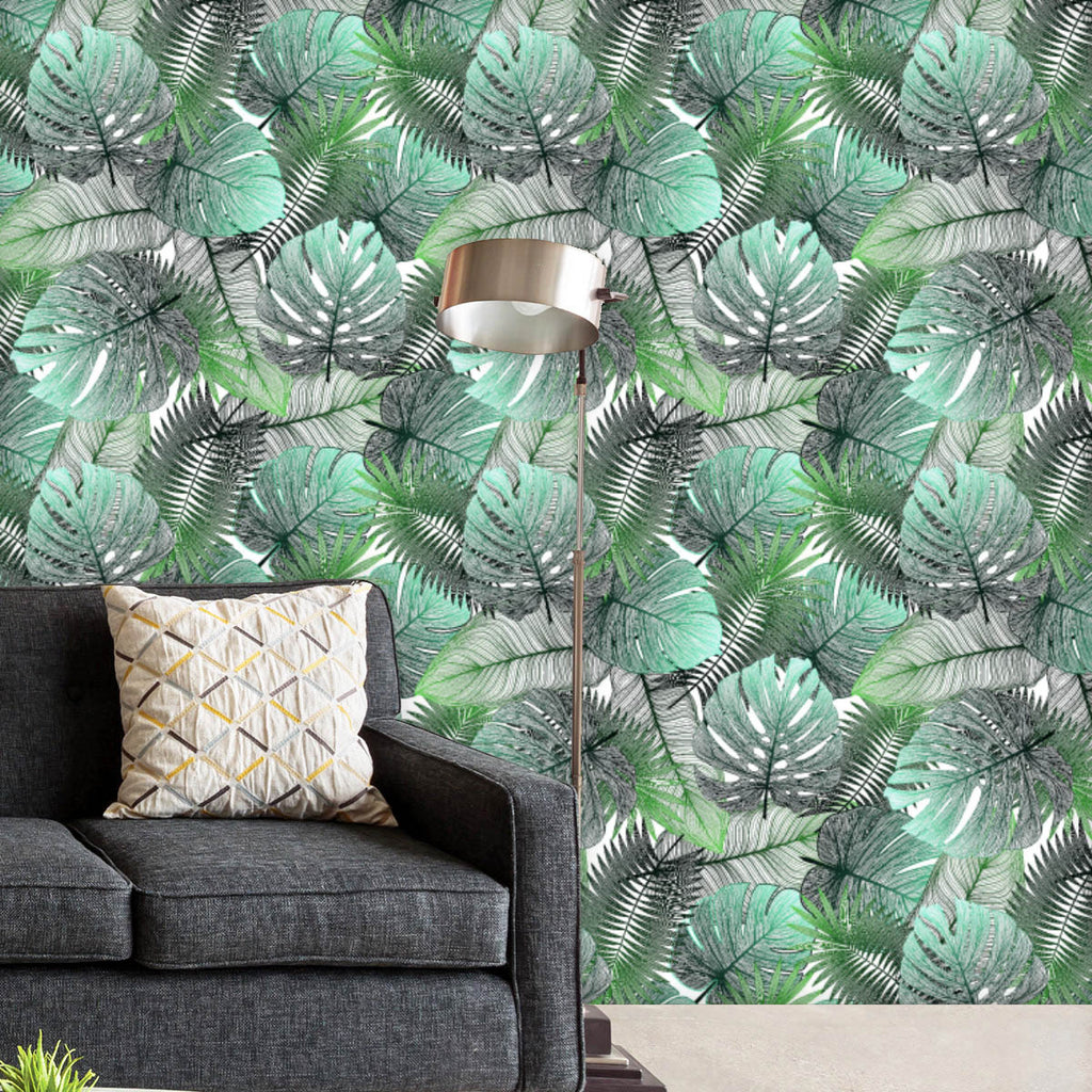 Tropical Palm Leaves D5 Wallpaper Roll-Wallpapers Peel & Stick-WAL_PA-IC 5016729 IC 5016729, Abstract Expressionism, Abstracts, Art and Paintings, Black and White, Botanical, Decorative, Digital, Digital Art, Drawing, Fashion, Floral, Flowers, Graphic, Hawaiian, Illustrations, Nature, Paintings, Patterns, Scenic, Seasons, Semi Abstract, Signs, Signs and Symbols, Tropical, White, palm, leaves, d5, wallpaper, roll, pattern, seamless, abstract, leaf, print, art, outline, painting, spring, vector, background, b