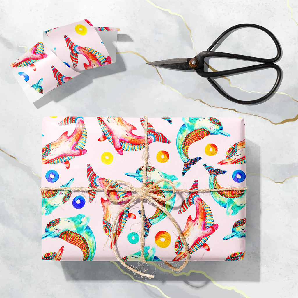 Watercolor Cartoon Dolphins Art & Craft Gift Wrapping Paper-Wrapping Papers-WRP_PP-IC 5016745 IC 5016745, Animals, Animated Cartoons, Art and Paintings, Baby, Black and White, Books, Caricature, Cartoons, Children, Circle, Culture, Decorative, Dots, Ethnic, Illustrations, Kids, Nature, Patterns, Scenic, Signs, Signs and Symbols, Traditional, Tribal, Watercolour, White, World Culture, watercolor, cartoon, dolphins, art, craft, gift, wrapping, paper, animal, blue, bubble, character, childish, color, colorful,