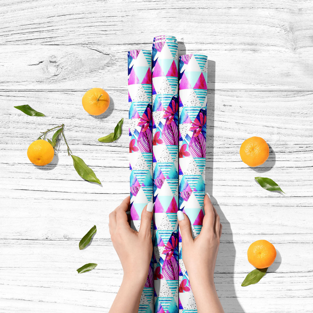 Watercolor Geometric Summer Art & Craft Gift Wrapping Paper-Wrapping Papers-WRP_PP-IC 5016752 IC 5016752, 80s, 90s, Abstract Expressionism, Abstracts, Art and Paintings, Black and White, Botanical, Digital, Digital Art, Dots, Floral, Flowers, Geometric, Geometric Abstraction, Graphic, Hipster, Illustrations, Minimalism, Modern Art, Nature, Patterns, Semi Abstract, Signs, Signs and Symbols, Stripes, Triangles, Tropical, Watercolour, White, watercolor, summer, art, craft, gift, wrapping, paper, grunge, 1980, 