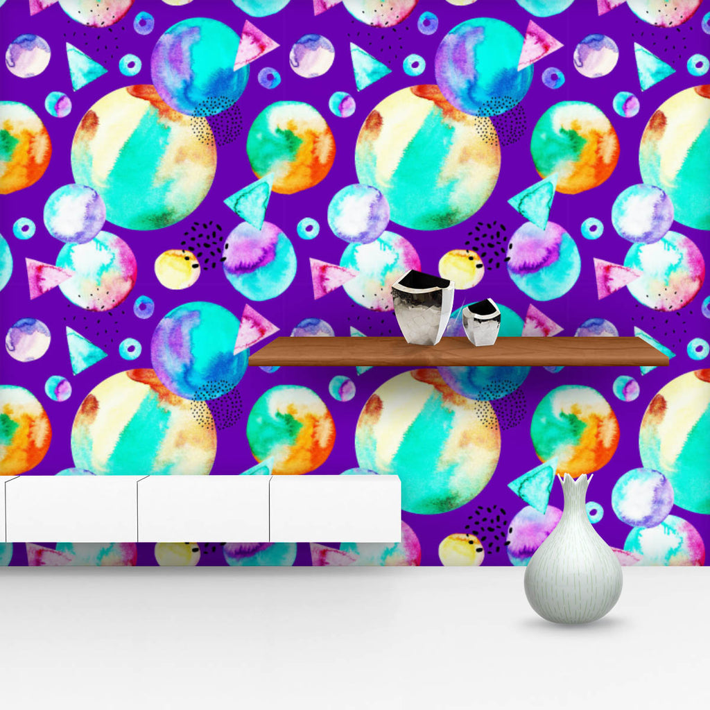 Abstract Watercolor Shapes D7 Wallpaper Roll - Wallpapers Peel & Stick - ArtzFolio.com