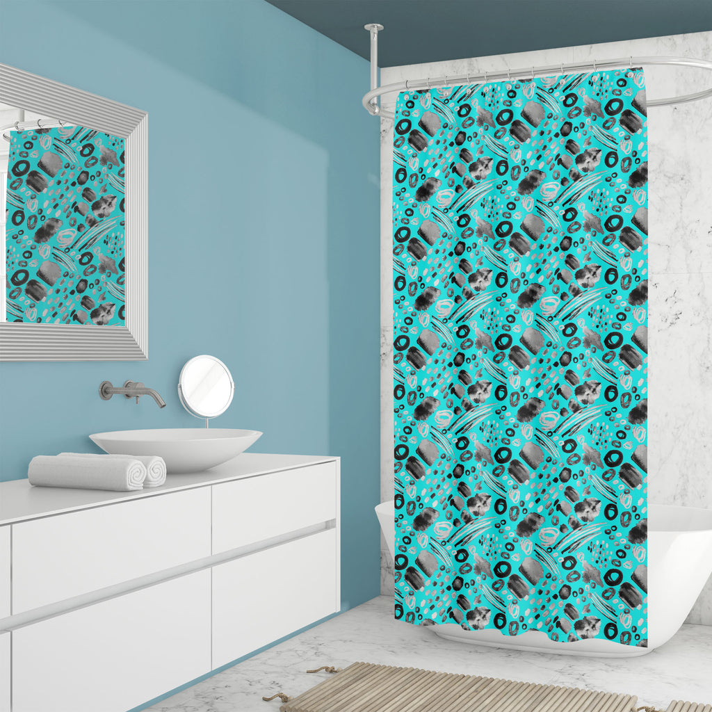 Watercolor Paint Spots D2 Washable Waterproof Shower Curtain-Shower Curtains-CUR_SH_EL-IC 5016766 IC 5016766, 60s, Abstract Expressionism, Abstracts, Art and Paintings, Cities, City Views, Culture, Ethnic, Fashion, Folk Art, Graffiti, Illustrations, Paintings, Patterns, Semi Abstract, Splatter, Traditional, Tribal, Watercolour, World Culture, watercolor, paint, spots, d2, washable, waterproof, shower, curtain, abstract, background, batik, boho, texture, brushed, brushstroke, camo, chaotic, painting, color, 