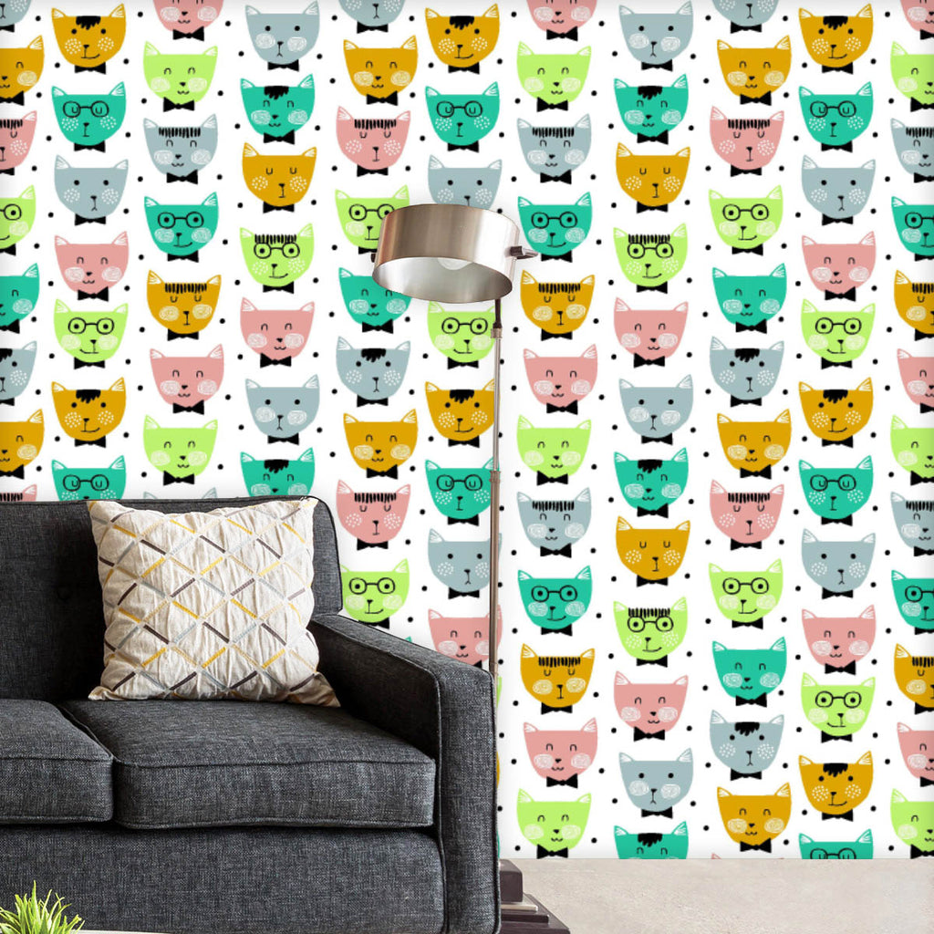 Cute Cats Pattern Wallpaper Roll-Wallpapers Peel & Stick-WAL_PA-IC 5016769 IC 5016769, Abstract Expressionism, Abstracts, Animals, Animated Cartoons, Art and Paintings, Baby, Black, Black and White, Caricature, Cartoons, Children, Icons, Illustrations, Kids, Patterns, Pets, Scandinavian, Semi Abstract, White, cute, cats, pattern, wallpaper, roll, abstract, adorable, animal, art, artistic, room, shower, backdrop, background, beautiful, blue, boys, cartoon, cat, character, childish, cover, decor, decoration, 