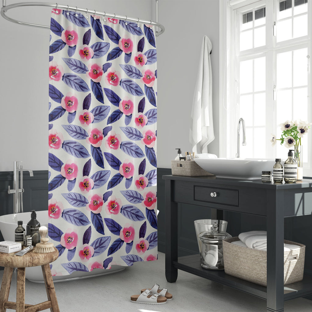 Watercolor Floral Pattern D57 Washable Waterproof Shower Curtain-Shower Curtains-CUR_SH_EL-IC 5016770 IC 5016770, Ancient, Art and Paintings, Botanical, Floral, Flowers, Gouache, Historical, Illustrations, Medieval, Nature, Patterns, Scenic, Signs, Signs and Symbols, Vintage, Watercolour, watercolor, pattern, d57, washable, waterproof, shower, curtain, pink, art, backdrop, background, beige, bloom, design, flower, garden, illustration, leaf, paint, paper, petal, purple, seamless, summer, teal, textile, text