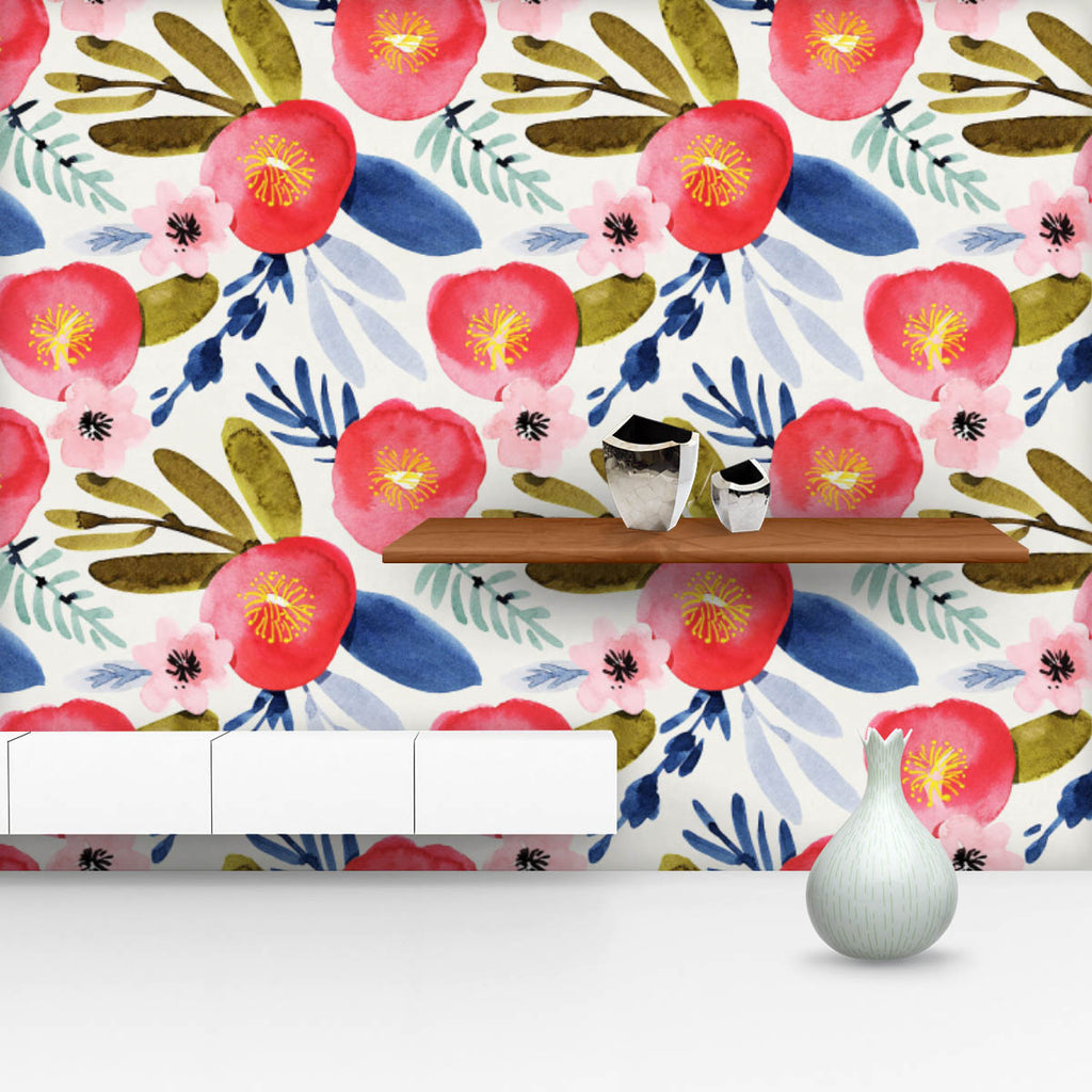 Botanical Design D2 Wallpaper Roll-Wallpapers Peel & Stick-WAL_PA-IC 5016773 IC 5016773, Ancient, Art and Paintings, Botanical, Floral, Flowers, Gouache, Historical, Illustrations, Medieval, Nature, Patterns, Scenic, Signs, Signs and Symbols, Vintage, Watercolour, design, d2, wallpaper, roll, pattern, watercolor, illustration, seamless, summer, beige, flower, leaf, purple, art, backdrop, background, bloom, garden, paint, paper, petal, pink, poppy, ranunculus, teal, textile, texture, wrapping, yellow, artzfo