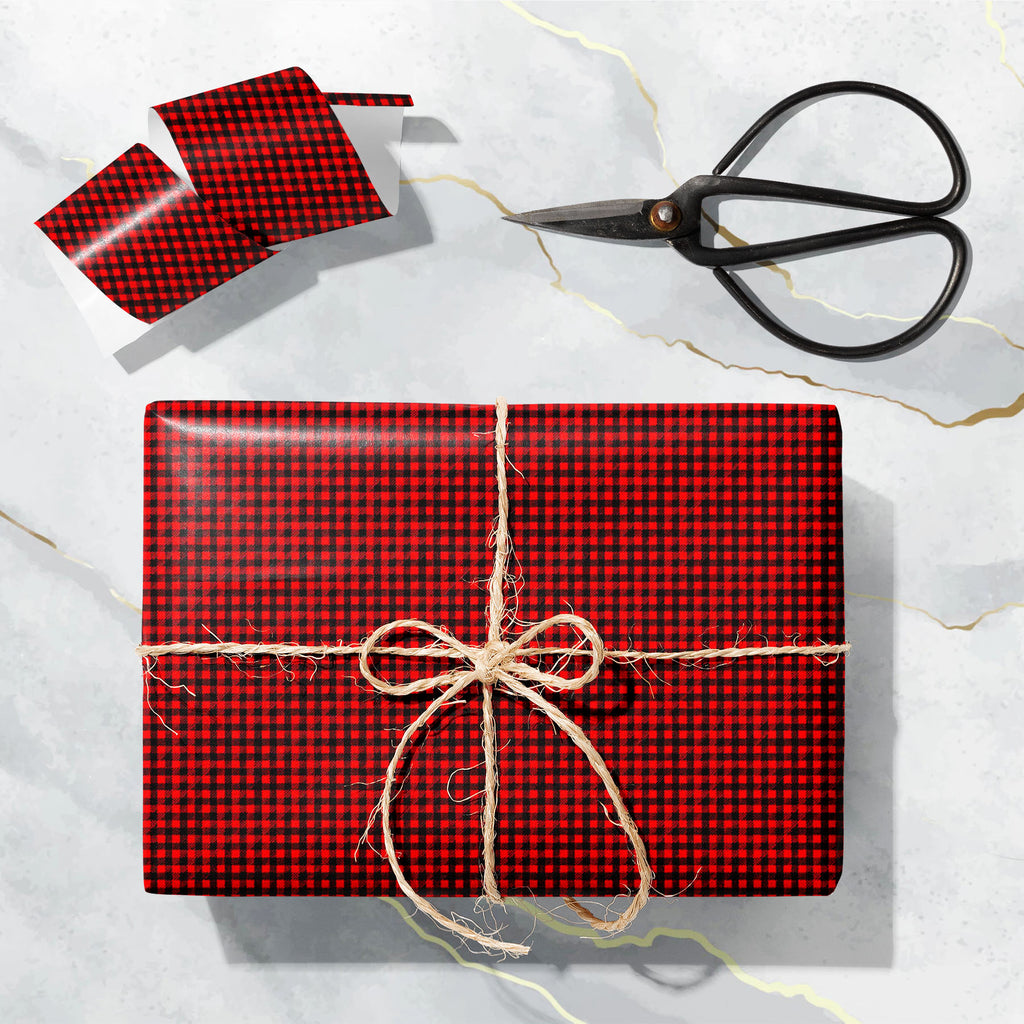 Red Black Lumberjack Plaid Art & Craft Gift Wrapping Paper-Wrapping Papers-WRP_PP-IC 5016778 IC 5016778, Ancient, Black, Black and White, Celtic, Check, Culture, Ethnic, Fashion, Geometric, Geometric Abstraction, Gingham, Historical, Medieval, Patterns, Plaid, Retro, Traditional, Tribal, Vintage, World Culture, red, lumberjack, art, craft, gift, wrapping, paper, buffalo, seamless, pattern, shirt, fabric, print, tartan, texture, tile, backdrop, background, checkered, cloth, design, element, fashionable, flan