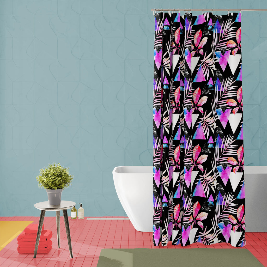 Summer Watercolor Tropical Leaves D2 Washable Waterproof Shower Curtain-Shower Curtains-CUR_SH_EL-IC 5016788 IC 5016788, 80s, 90s, Abstract Expressionism, Abstracts, Art and Paintings, Black, Black and White, Digital, Digital Art, Dots, Geometric, Geometric Abstraction, Graphic, Illustrations, Modern Art, Nature, Patterns, Scenic, Semi Abstract, Signs, Signs and Symbols, Stripes, Triangles, Tropical, Watercolour, summer, watercolor, leaves, d2, washable, waterproof, shower, curtain, pattern, seamless, 1980,