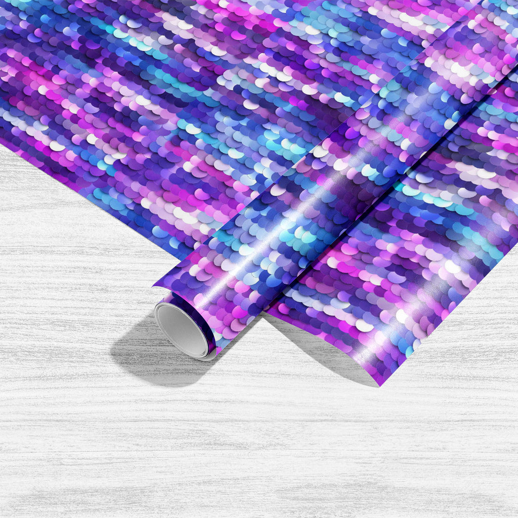 Mermaid Sequined Art Art & Craft Gift Wrapping Paper-Wrapping Papers-WRP_PP-IC 5016789 IC 5016789, Circle, Festivals and Occasions, Festive, Illustrations, Mermaid, Patterns, Metallic, sequined, art, craft, gift, wrapping, paper, seamless, fabric, metal, cloth, material, backdrop, beaded, blue, celebration, circles, closeup, dress, glamour, glamourous, glitter, glittering, glowing, green, lights, luxurious, luxury, paillettes, purple, round, sequins, shimmering, shiny, sparkles, sparklets, surface, textile,