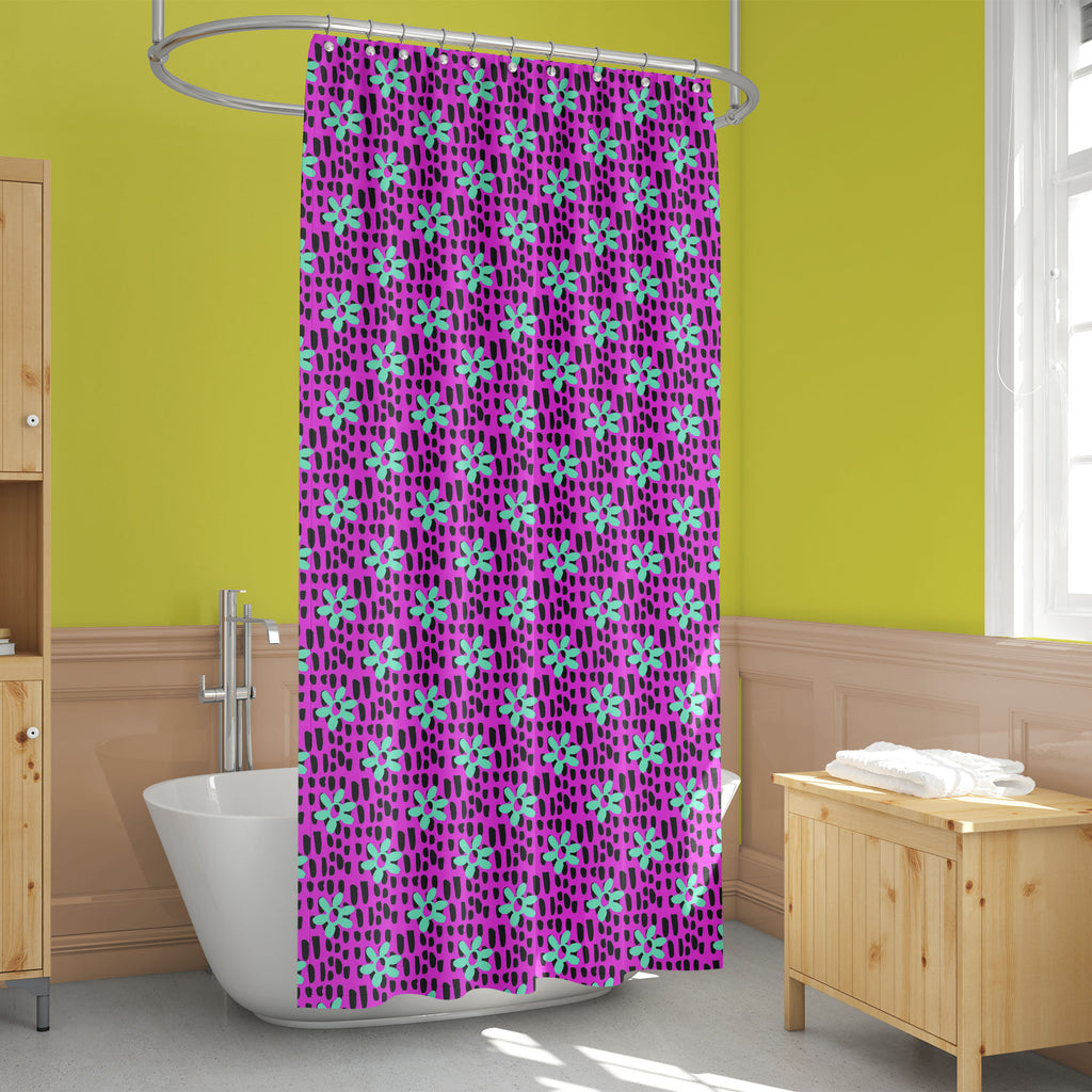 Abstract Brush Stroke D30 Washable Waterproof Shower Curtain - Shower Curtains - ArtzFolio.com